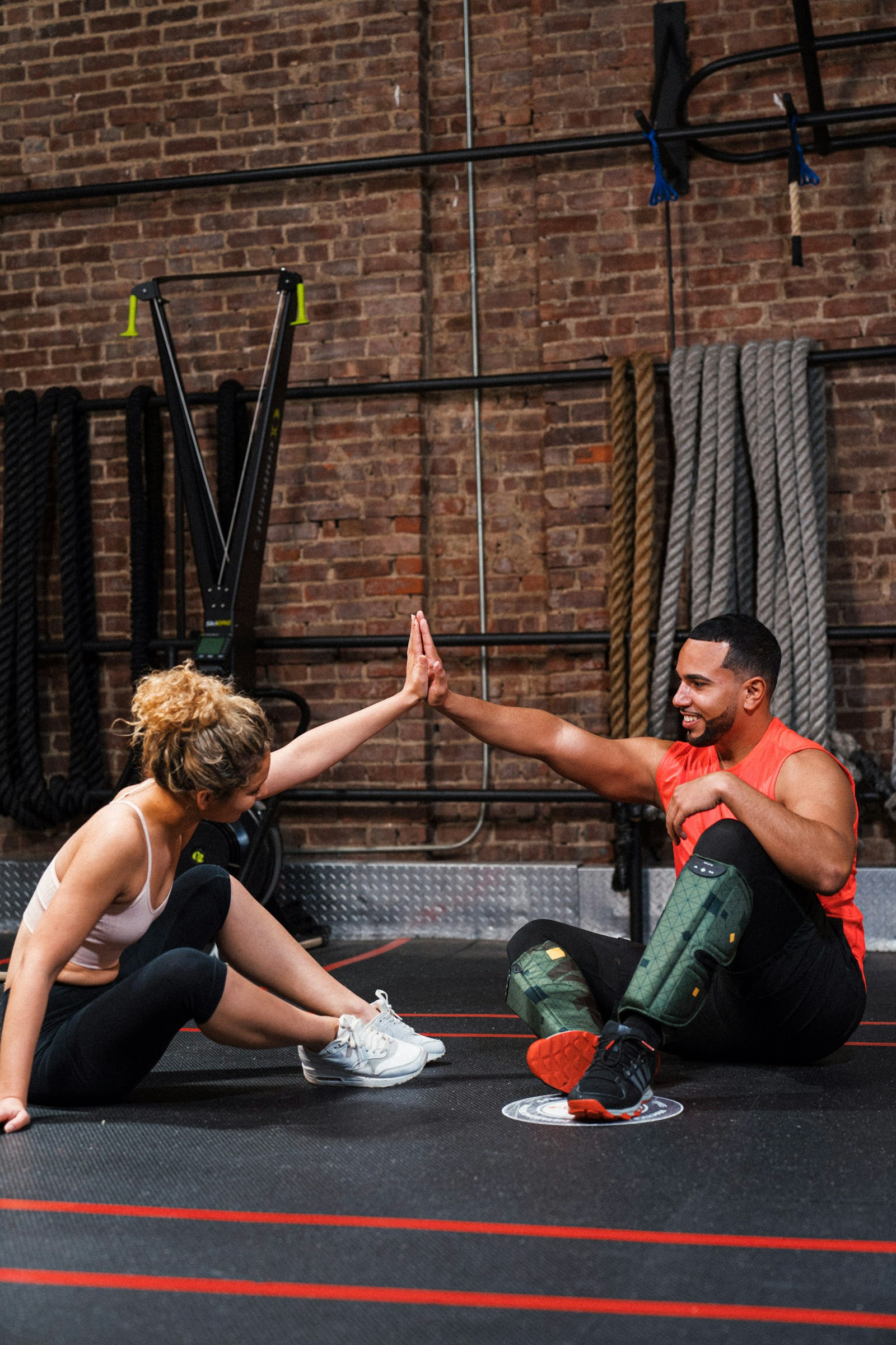 Couple exercising together to build strength, stamina, and confidence