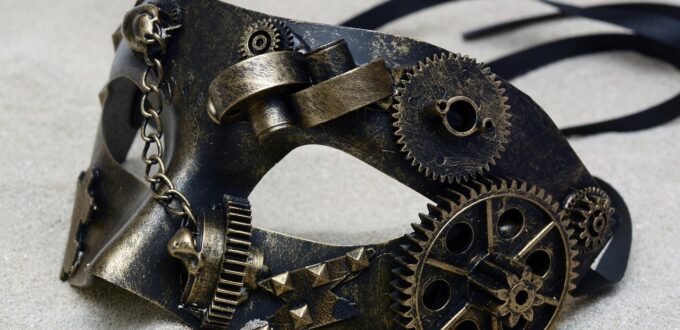 Close-up of an elegant carnival mask, symbolizing the different persona people step into during sexual roleplay